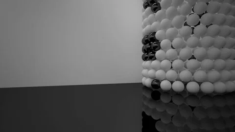 The structure of the black and white spheres. DNA.  库存影片 83683933