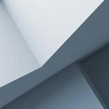 Structure of blue corners. 3 d render Stock Illustration