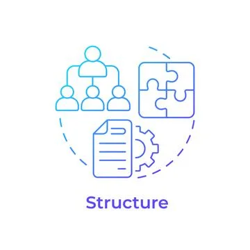 Structure blue gradient concept icon Illustrazione stock