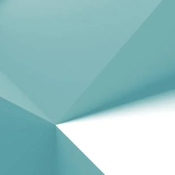 Structure of blue white corners. 3d render Illustrazione stock
