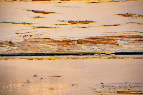 Structure of boards with peeling paint. Stock Photos