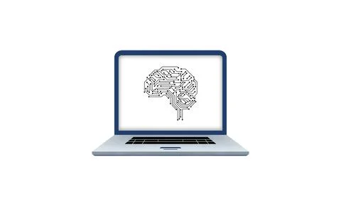 Structure of brain Artificial Intelligence on network 스톡 일러스트