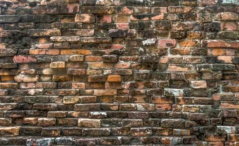 Structure, brickwork of the walls of the Cham towers, Nha Trang, Vietnam Stock Photos