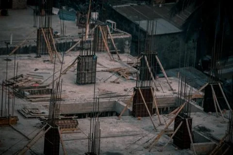 The structure of building construction. Stock Photos
