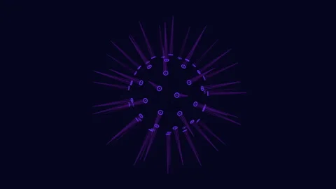 Structure of a cell nucleus and organelles in cytoplasm Stock Footage 289198151