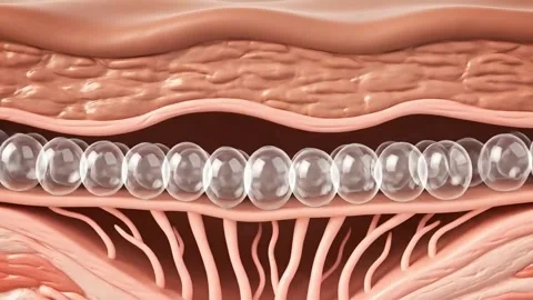 The Structure of Cellulite Under the Skin. Stock Footage 316877732