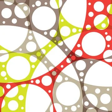 Structure with circles and bubbles in an abstract composition Illustrazione stock