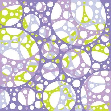 Structure with circles and bubbles in an abstract composition Stock Illustration