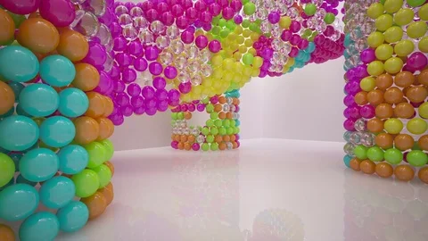 The structure of the colored spheres. DNA. Stock Footage 83773920