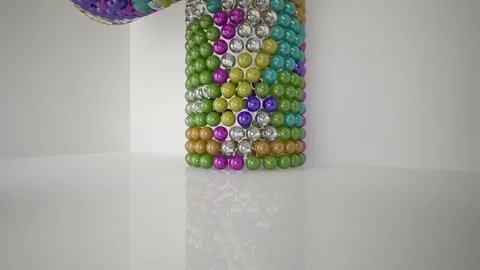 The structure of the colored spheres. DNA.  Видео 83914648