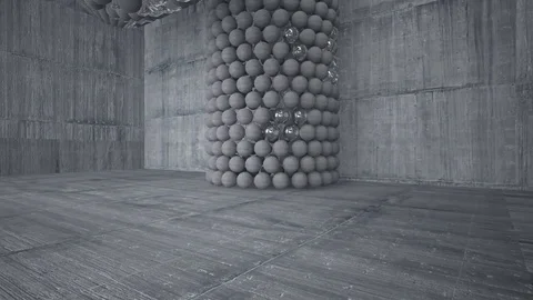 The structure of the concrete and glass spheres. DNA.  Видео 83844701
