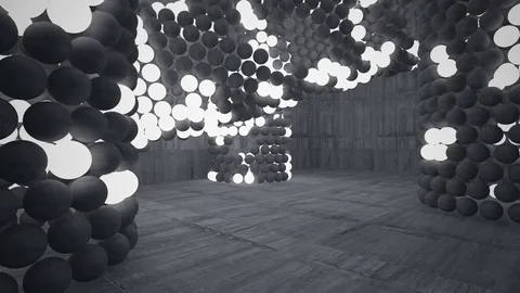 The structure of the concrete spheres. DNA.  動画素材 83775954