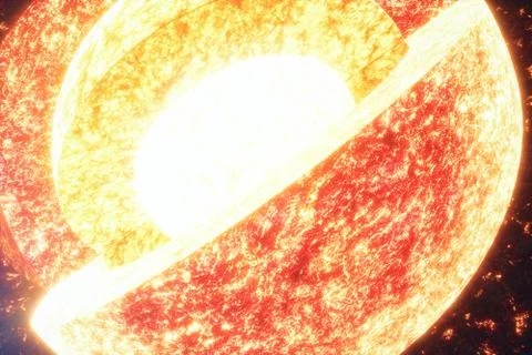 Structure core Earth. Structure layers of the earth. The structure of the earth Stock Illustration