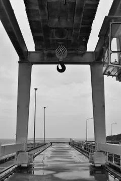 Structure of the dam Foto stock