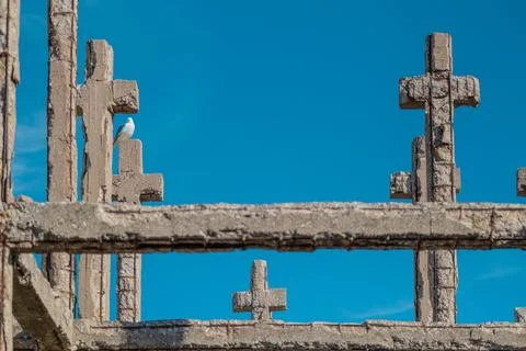 Structure of a demolished building Stock Photos