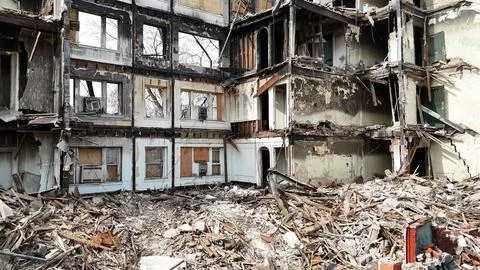 Structure - Demolition - Syracuse, NY 库存照片