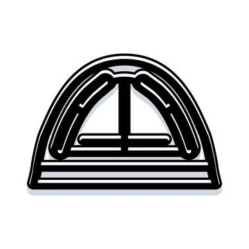Structure design element forming a half circle arch Stock Illustration