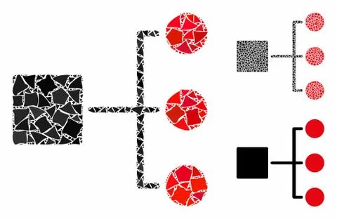 Structure diagram Composition Icon of Tuberous Elements Stock Illustration