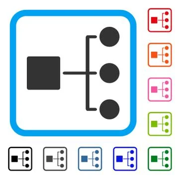 Structure Diagram Framed Icon Ilustración de archivo