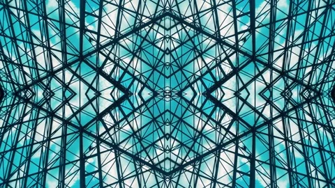 STRUCTURE DMT VJ loop techo Stock Footage 318628168