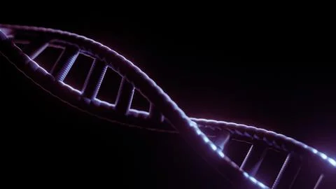 Structure of DNA on dark background. Illustration Illustrazione stock