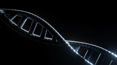 Structure of DNA on dark background. Illustration 스톡 일러스트