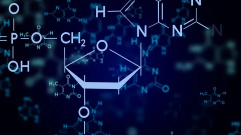 Structure of DNA molecule, genetic modification  engineering. abstract animation Stock Footage 94661783