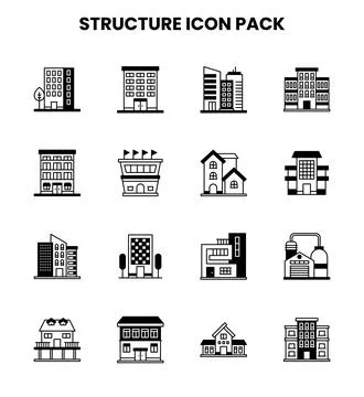 Structure DuoTone Bundle Icons Pack イラスト素材