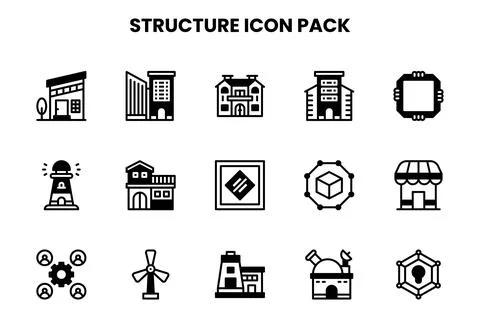 Structure DuoTone Design Icons Pack イラスト素材