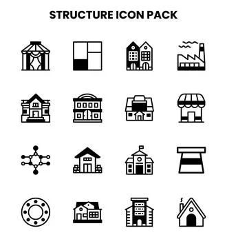 Structure DuoTone Design Icons Pack Illustrazione stock