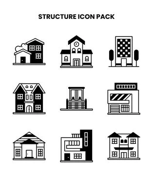 Structure DuoTone Icons Pack Illustrazione stock