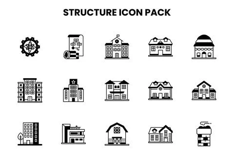 Structure DuoTone Scalable Icons Pack イラスト素材