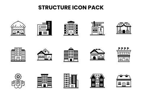 Structure DuoTone SVG Icons Pack イラスト素材