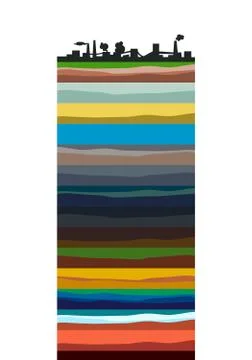 The structure of the earth. 스톡 일러스트