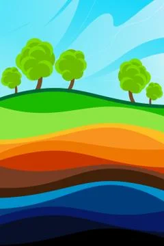 The structure of the earth. Stock Illustration