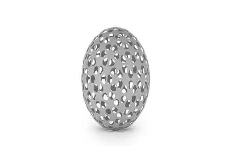 Structure of easter eggs isolated on white background, 3d render Foto stock