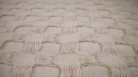 The structure of the fabric. Close-up. Dolly shot Vídeo Stock 244500362