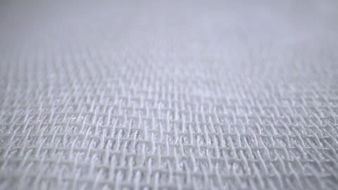The structure of the fabric. Close-up of synthetic canvas. Dolly shot Video stock 244504122