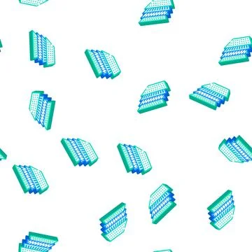 Structure filter isometric icon seamless pattern color Illustrazione stock