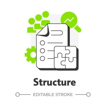 Structure flat outline concept icon Stock-Illustration