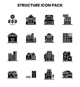 Structure Glyph UI Icons Pack イラスト素材