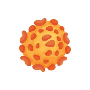 Structure of Hepatitis B virus under microscope. Biological microorganism Stock Illustration