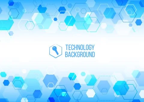 Structure hexagon and communication elements. Stock Illustration