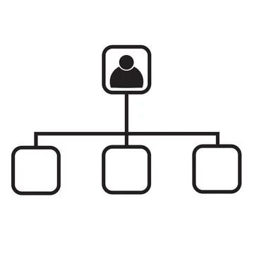 Structure icon on white background. Hierarchy sign. block schema symbol. Stock Illustration