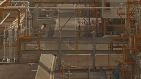 Structure Of Industrial LNG Plant Stock Footage 63202443