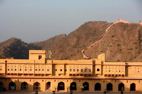Structure inside Amber as Amer fort in 1592 ; Jaipur ; Rajasthan in India Photos