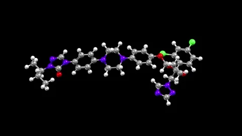 Structure of itraconazole Vídeos de archivo 337905886