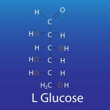 Structure of L glucose Illustrazione stock