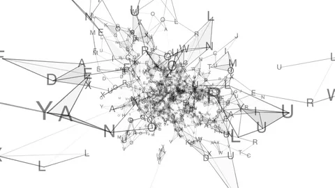 Structure of language.Abstract plexus background for different events and Stock Footage 79586422