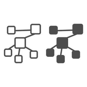 Structure line and glyph icon. Chart vector illustration isolated on white イラスト素材